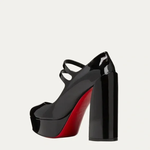 ❌SOLD❌CHRISTIAN LOUBOUTIN Movida Mary Jane Red Sole Platform Pumps - Picture 7 of 13